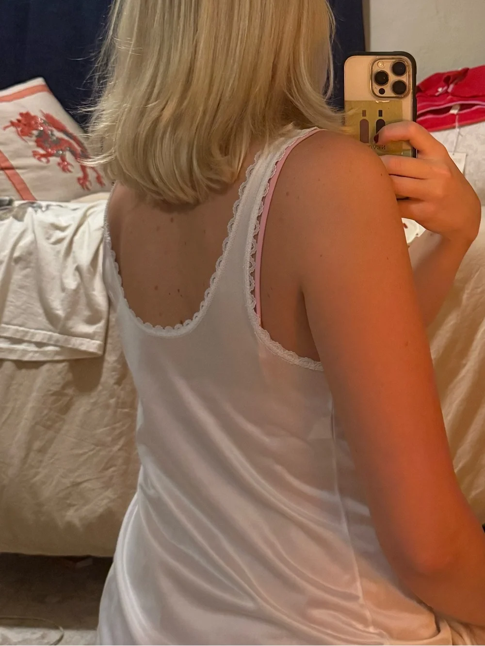 Classic White Lace-Trim Slip Dress - Women Intimates